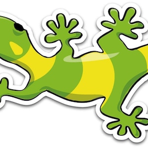 Sticker "Geco Lucertola". Per vetri, automobili, laptop.