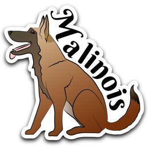 Sticker "Pastore Malinois". Per vetri, automobili, laptop.