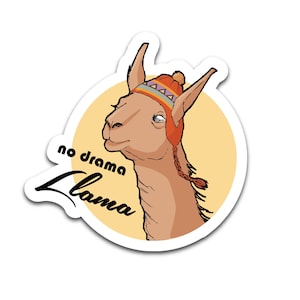 Sticker No Drama Llama! Car, Window, Bumper, Laptop Custom