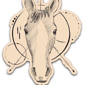 Sticker Magic Horse. For Window, car, Laptop