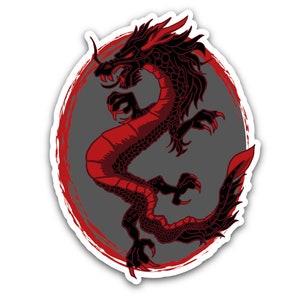 Adesivo vinile Sticker "Chinese Dragon". Per vetri, automobili, vetri, laptop. Stickerizzati! Stampa digitale