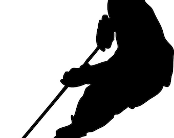 Sticker "Hockey Player". Car, window, bumper, laptop.