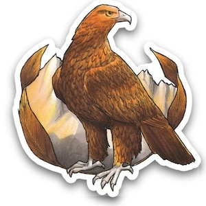 Sticker Golden Eagle. For Window, car, Laptop