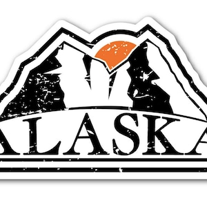 Adesivo vinile Sticker Alaska. Per vetri, automobili, laptop.