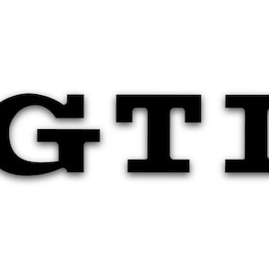 Sticker GTI. Prespacied Vinyl. For Window, car, Laptop