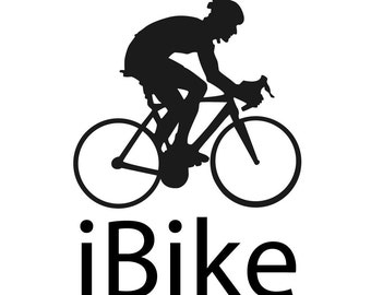 Pegatinas de ciclismo iBike. Para ventanas, coches y portátiles.