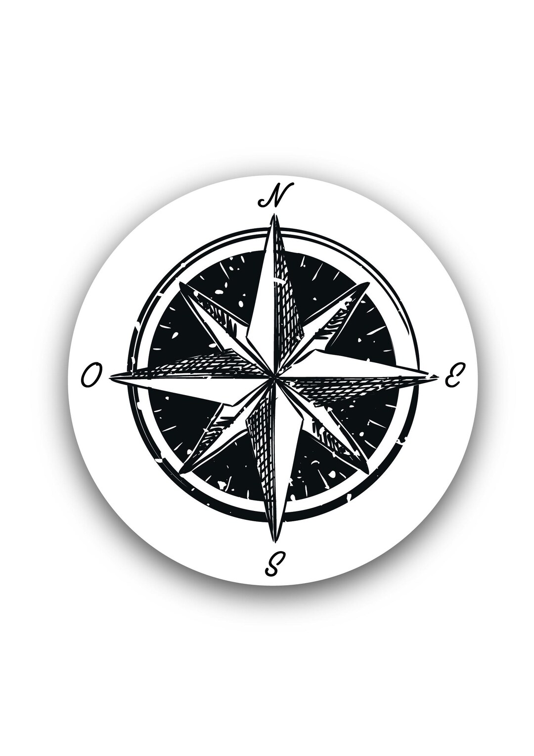 Compass Ruler Sticker Printable Compass Sticker. for Window, Car, Laptop - Etsy