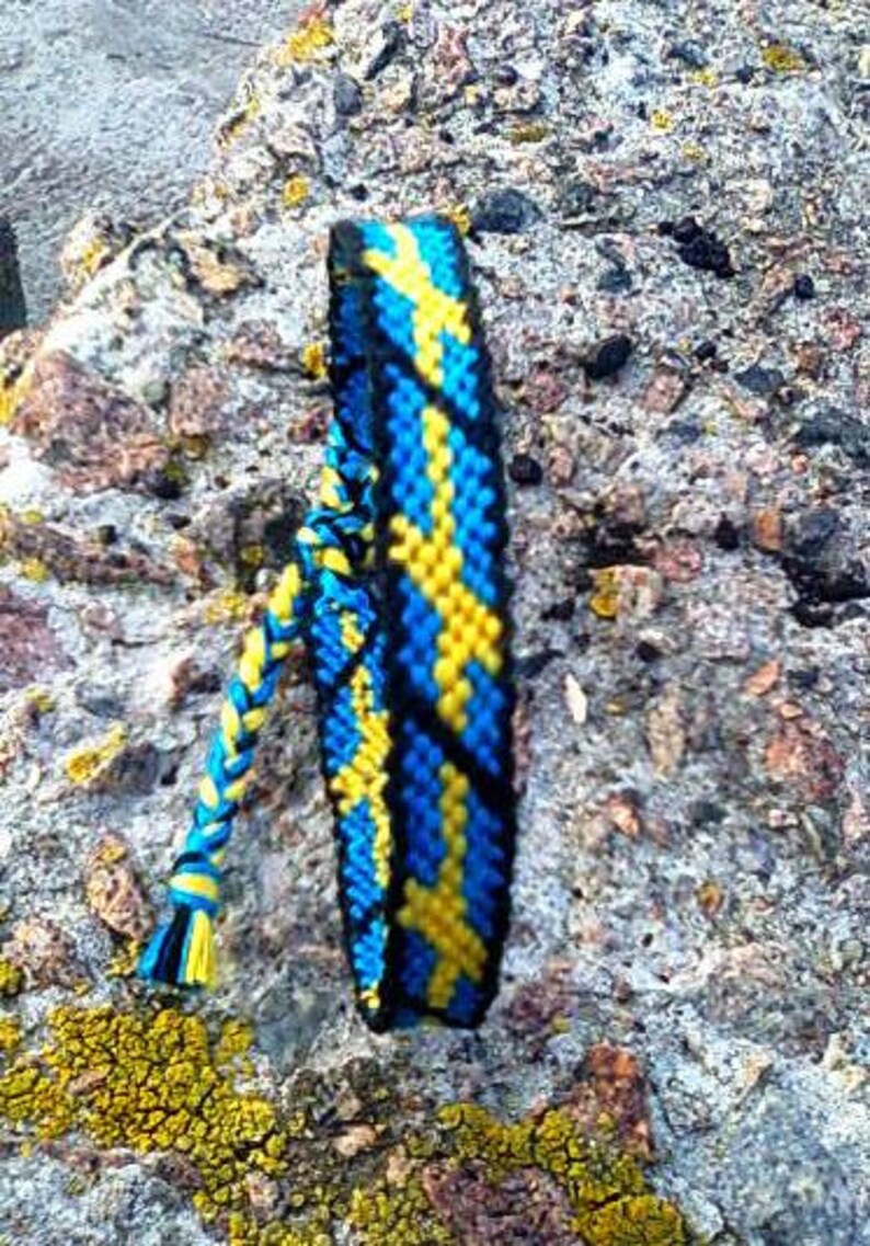 Sweden Flag friendship bracelet Swedish woven cotton gift