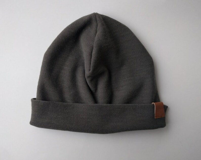 Stormy Grey Baby and Toddler Hipster Boy Lightweight Slouch Beanie Hat