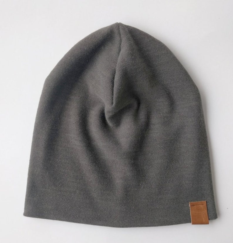 Stormy Grey Baby and Toddler Hipster Boy Lightweight Slouch Beanie Hat