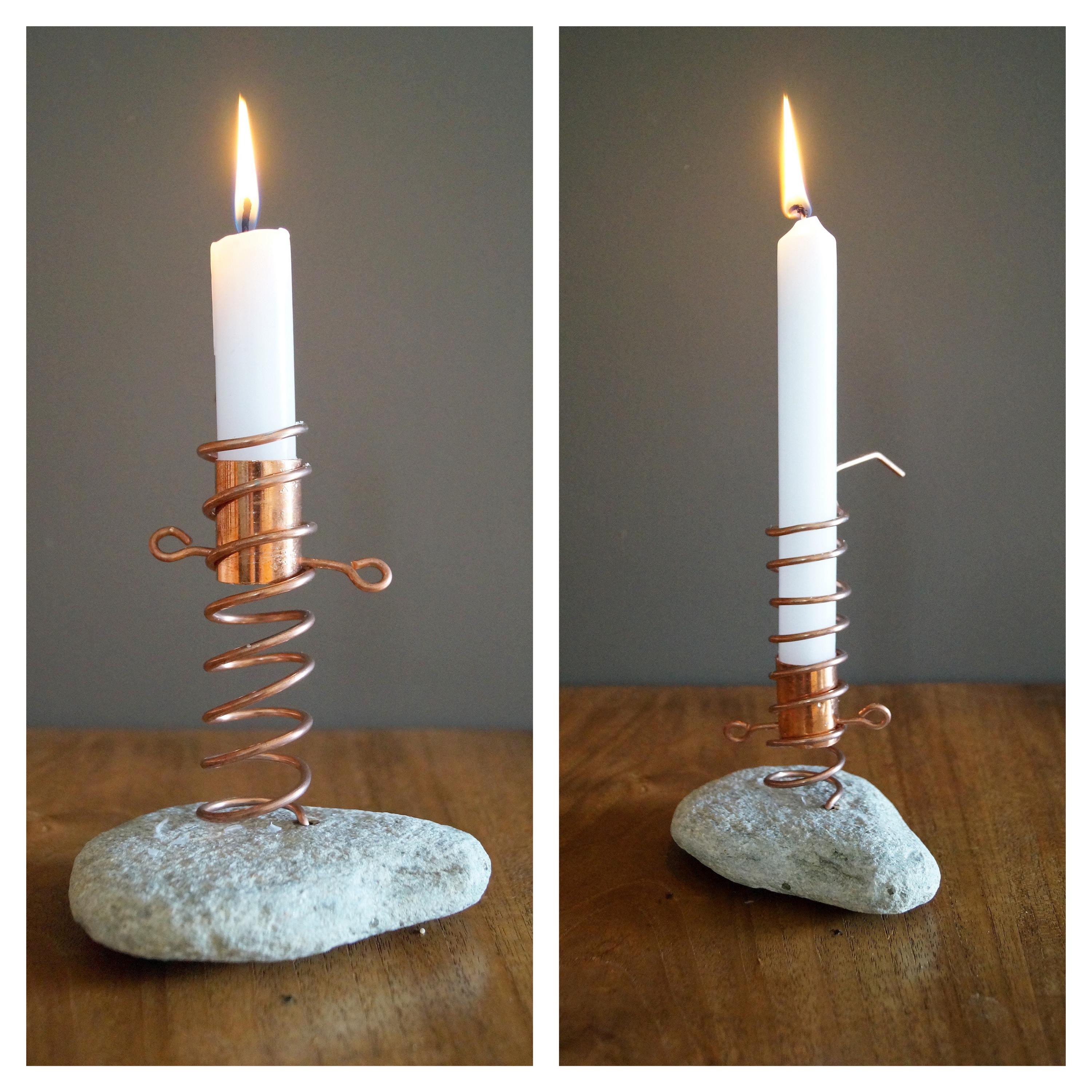 Set 3 Candelabros Cónicos Negros Metálicos | Envío Gratis