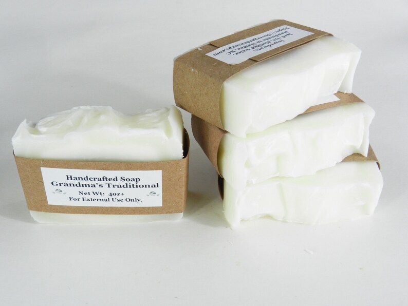 Lard and Lye Soap Traditional Bar Soap Four Bars. Just How Etsy