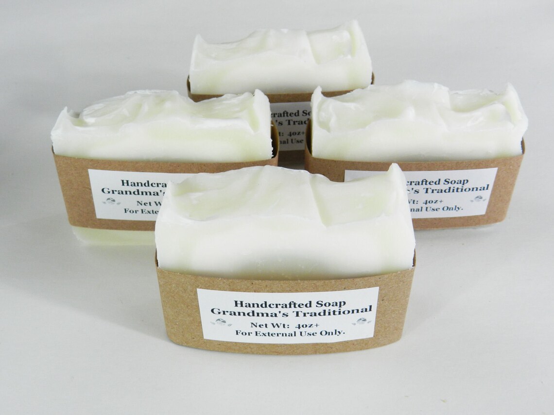 Lard and Lye Soap Traditional Bar Soap Four Bars. Just How Etsy