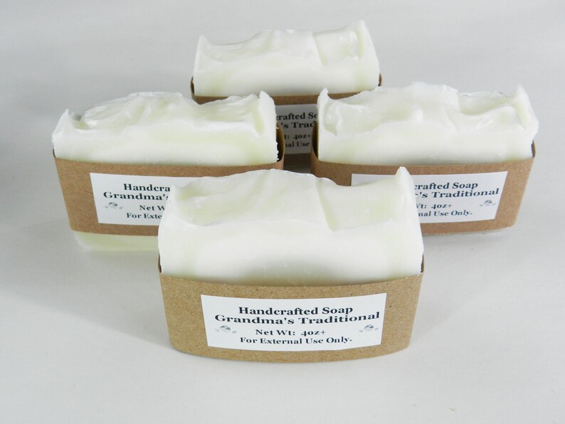 Lard and Lye Soap Traditional Bar Soap Four Bars. Just How Etsy
