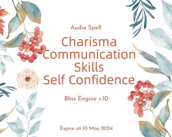 Charisma, Communication Skills, Self Confidence Audio Spell - until 10 May 2024 - New Bliss Engine v.10