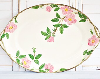Vintage Franciscan Desert Rose Platter 19.5" | Extra Large Platter, Vintage Platter, Franciscan Platter, Desert Rose Platter 19"