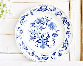 blue white plate etsy