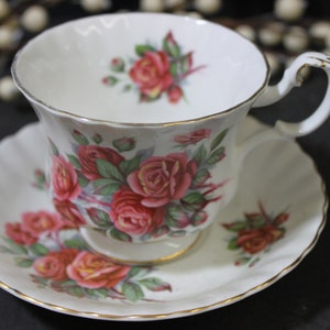 Vintage Royal Albert &quot;Centennial Rose&quot; Cup & Saucer | English Cup and Saucer, Floral Rose Cup, Vintage Royal Albert  FREE SHIPPING