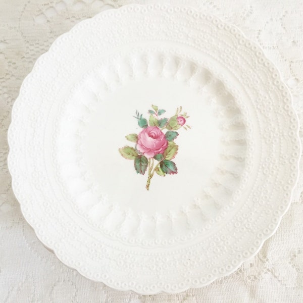 Spode's Jewel Copeland Billingsley Rose Bread Plate - Rose Plate, Tea Party Plate, Floral Plate, English Plate, Pretty Plate