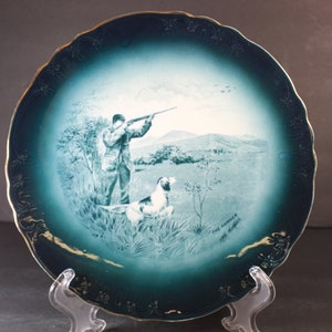 Antyczny talerz obiadowy Buffalo Pottery "Gunner" 9 1/4" Wiek 100 lat, Od 1907 r. Talerz gabinetowy z Buffalo Pottery