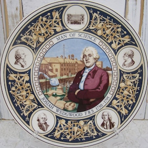 Wedgwood &quot; Man of Science&quot; Plate - Wedgwood 10&quot; , Vintage Dinner Plate, Decorative Wall Plate, English Plate
