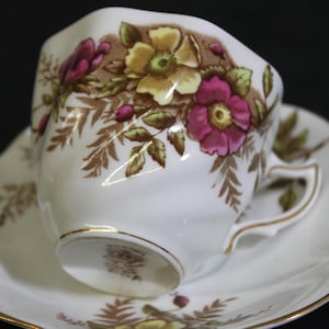 Rosina Teacup: Bright Floral Design, Tea Party Teacup, Vintage Teacup,  Floral Teacup, Superb Condition