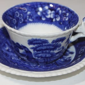 Vintage Spode Tower Blue  Older Backstamp  Cup & Saucer Set  Superb Condition  FREE SHIPPING