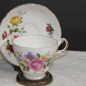 Vintage Regency Teacup | Tea party teacup, english teacup, pretty teacup, Mixed floral teacup, vintage teacup, FREE SHIPPING