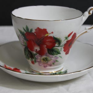 Regency Teacup | Red Clematis, English teacup, Pretty teacup, vintage teacup
