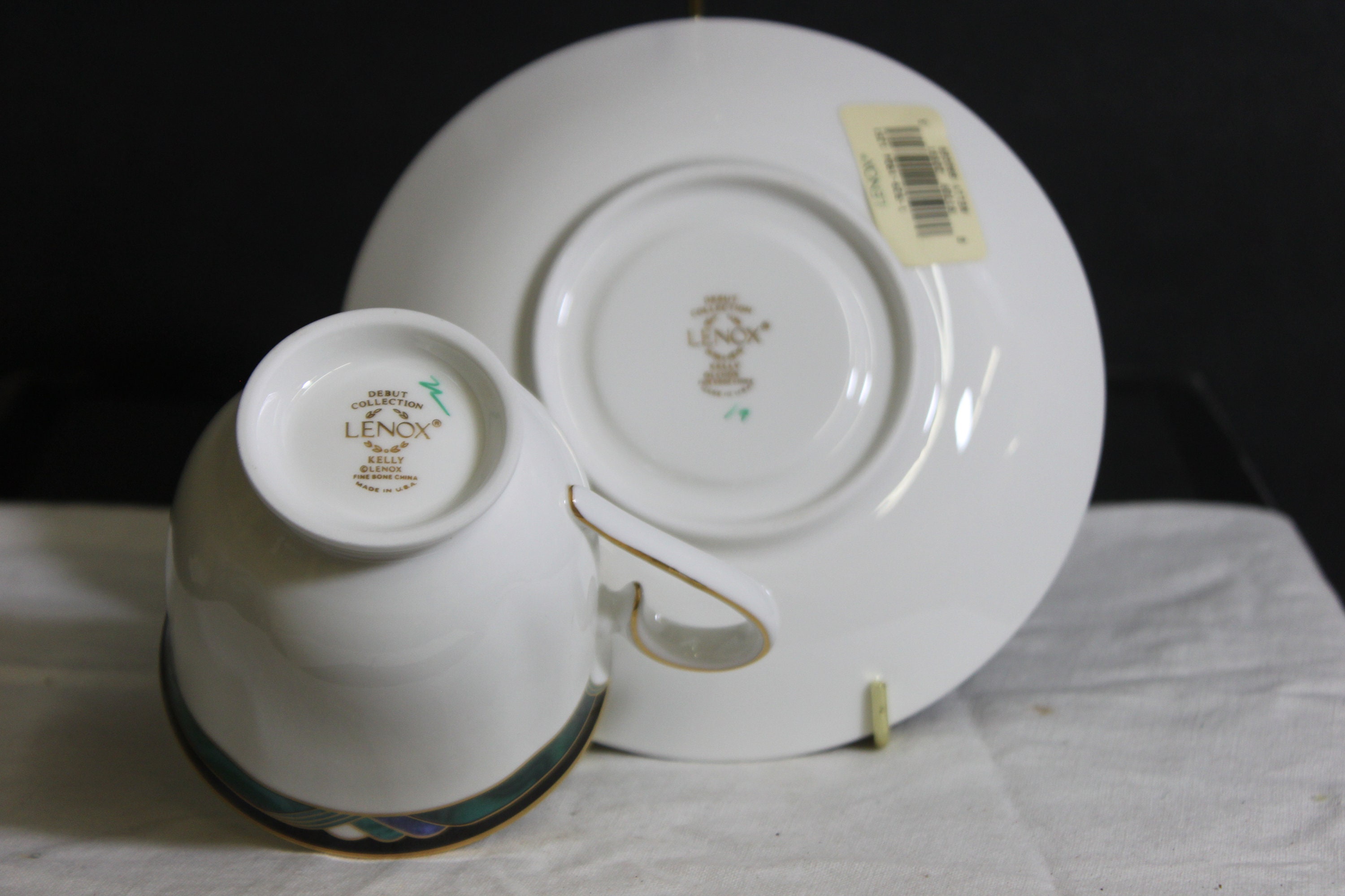 Lenox Kelly Cup and Saucer Set: Vintage Fine China With Gold Trim