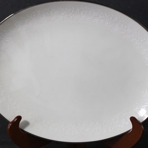 12 1/2&quot; Noritake Oval Platter Serving Platter &quot; Lorelie&quot; Pattern White China, ,  SHIPPING in USA