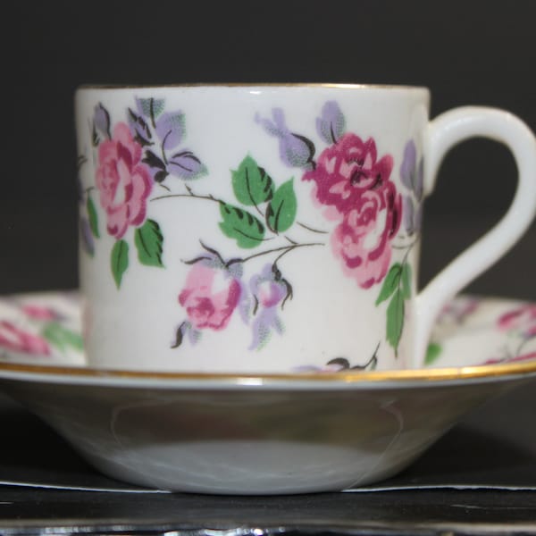 Vintage Haddon Demitasse Teacup: Demitasse Teacup, Vintage Coffee Cup, Mini Teacup, Pretty Tea Party Teacup