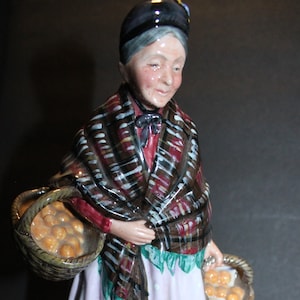 Vintage Royal Doulton Figurine - &quot;Orange Lady&quot; HN1759-  England - 8 1/4&quot; tall  1949 Item SUPERB