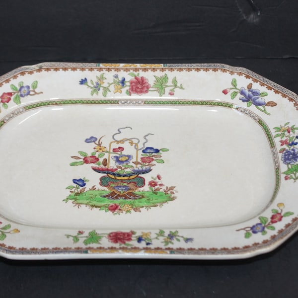 Antique Spode 1920's COPELAND SPODE  "Old Bow" 10 3/4" Platter .  Superb Condition  100 Years Old