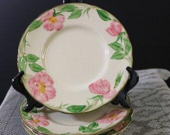 ロイヤルウースター ディナープレート、紫、青、黄、赤の花柄ボーダー