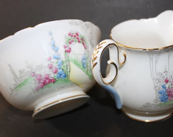 ロイヤルコート シェリー フローラル クリーマー＆シュガーボウル