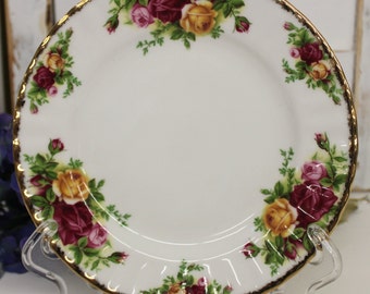 ロイヤルアルバート　ボーンチャイナ　オールドカントリーローズ　皿 5枚セット ヴィンテージ 1962年 オリジナルバックスタンプ ロイヤルアルバート