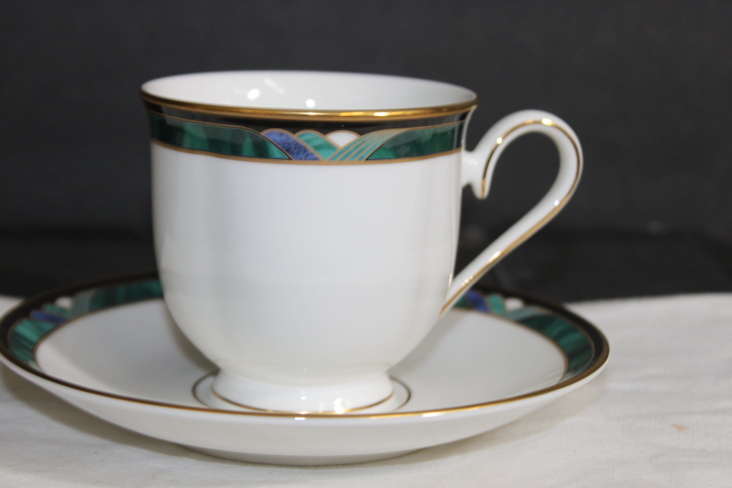 Lenox Kelly Cup and Saucer Set: Vintage Fine China With Gold Trim