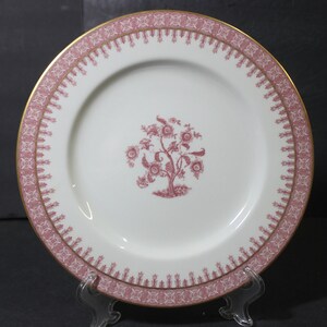 Theodore Haviland &quot;Cambridge Crimson&quot; Pattern, Dinner Plate, New York, Crimson Tree, Gold Trim Discontinued in 1958 Superb Condition