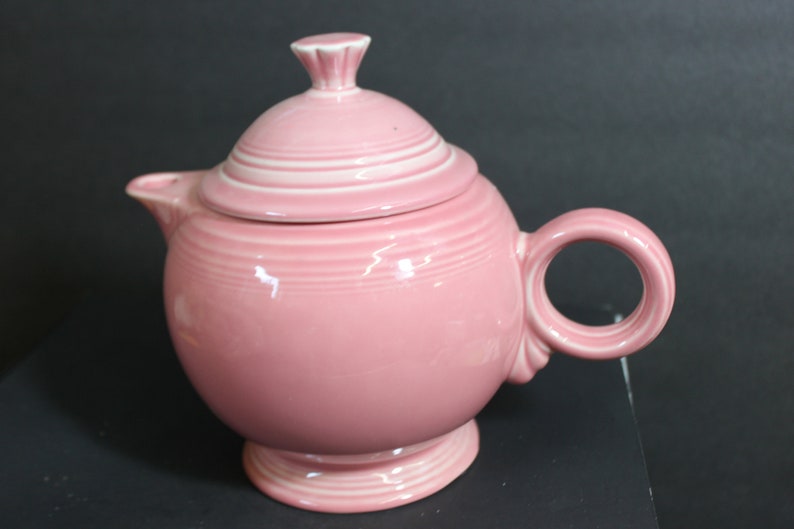 FIESTA Pottery Teapot W/lid Fiesta Rose 5 Cup Stamped Tea Etsy