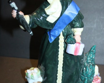 Vintage Royal Doulton Figurine - "Christmas Parcels" HN2851  -  England - 9" tall  1977 Item SUPERB