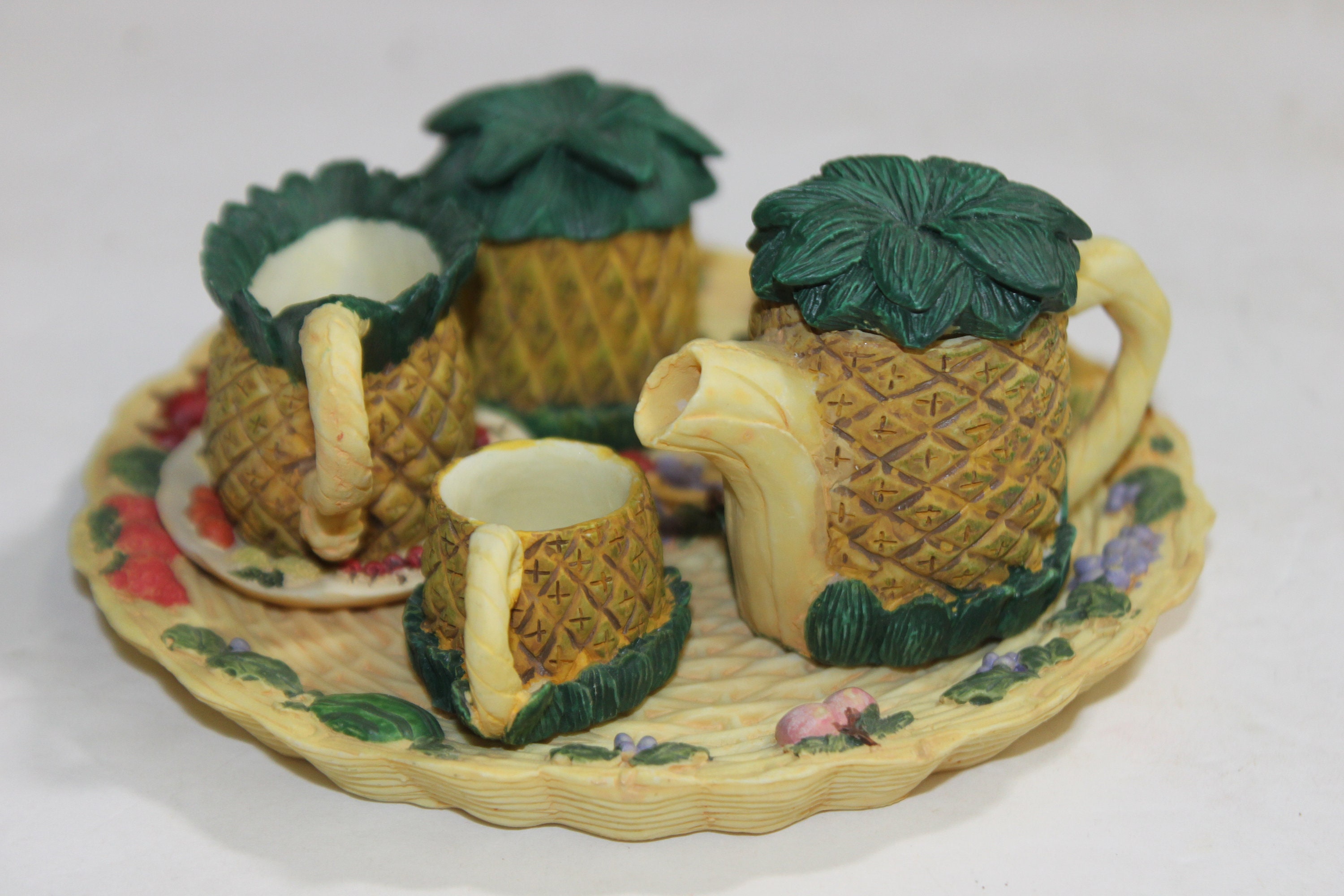 Miniature Tea Set Pineapple Theme - Etsy