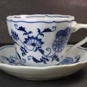 Blue Danube Cup & Saucer | Vintage Blue Danube Teacup, Blue Transferware Cup, Pretty Teacup, Japan Teacup, Vintage Teacup