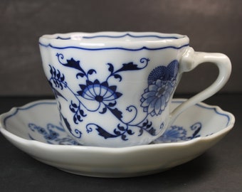 Blue Danube Cup & Saucer | Vintage Blue Danube Teacup, Blue Transferware Cup, Pretty Teacup, Japan Teacup, Vintage Teacup