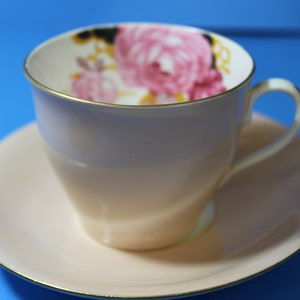 Vintage Aynsley Teacup and Saucer - Pink Teacup, Tea Party Teacup, Rare Aynsley Teacup, English Teacup, Floral Teacup, Pink Rose inside