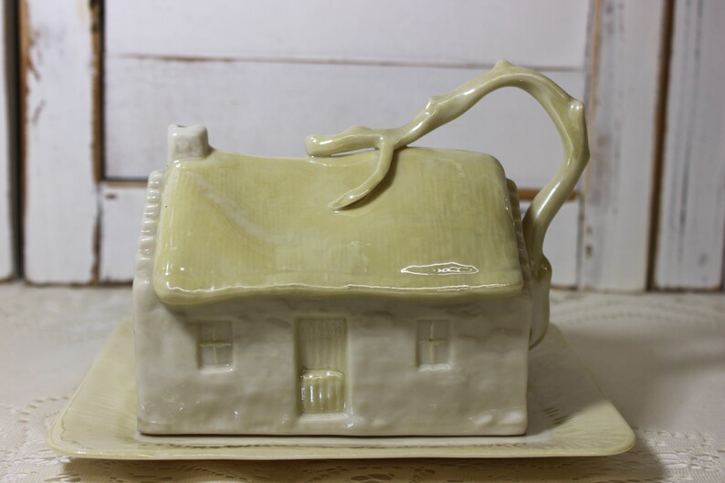 Belleek Cheese Or Butter Cottage Dish Irish Home Decor Etsy