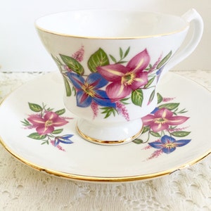 Vintage Royal Imperial Teacup and Saucer | Vintage Teacup, Tea Party Teacup, Floral Teacup, Bone China Teacup, English Teacup