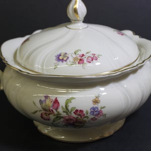 Vintage Rosenthal &quot;Lombul Gold&quot; Tureen & Lid | Viktoria, Multicolor Floral, Gold Trim Superb Like New Condition FREE SHIPPING