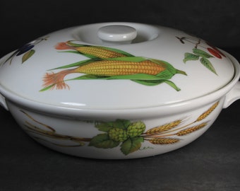 Royal Worcester Evesham Servierschüssel mit Goldüberzug, Form 22