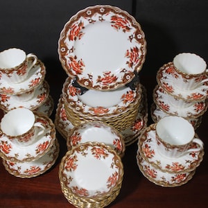46 Piece Copeland Spode-Antique 19th Century Teaset Pattern # 3967 dated between 1875-1890. Superb Condition 100 years plus  DISCOUNTED